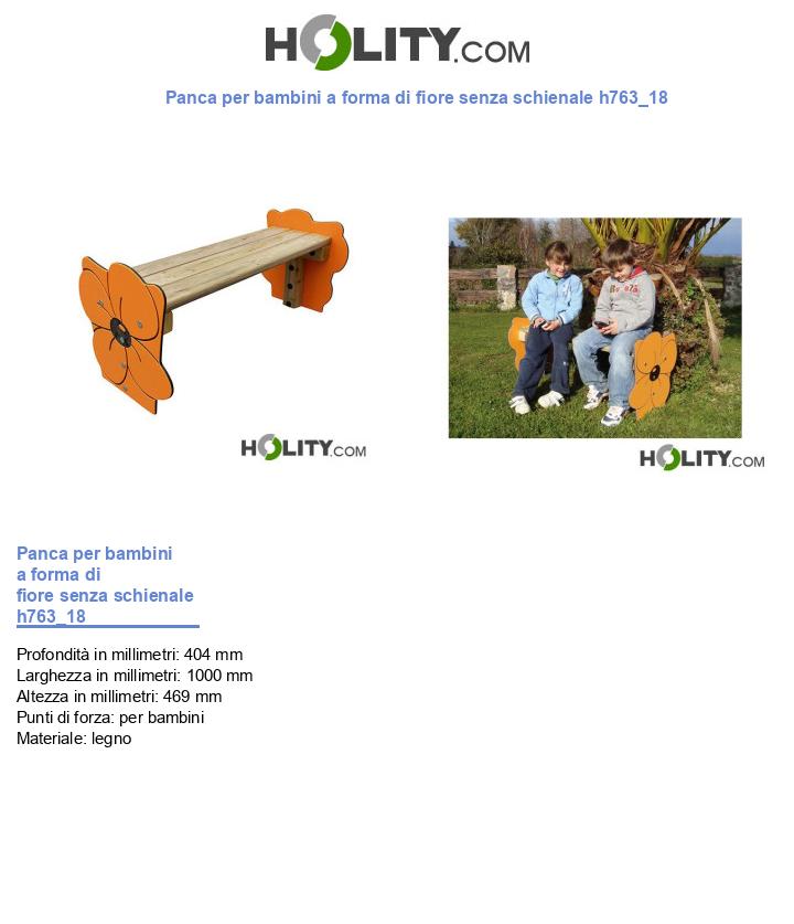 Panca per bambini a forma di fiore senza schienale h763_18