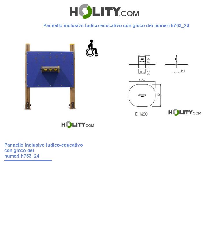 Pannello inclusivo ludico-educativo con gioco dei numeri h763_24