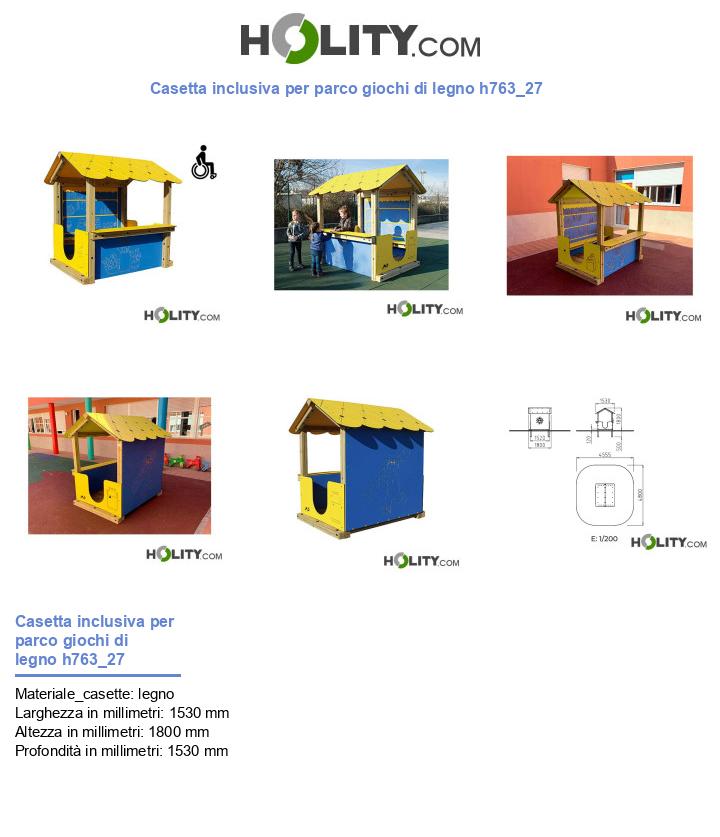 Casetta inclusiva per parco giochi di legno h763_27