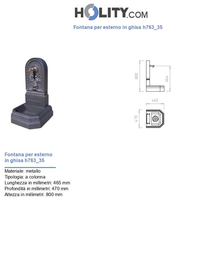 Fontana per esterno in ghisa h763_35