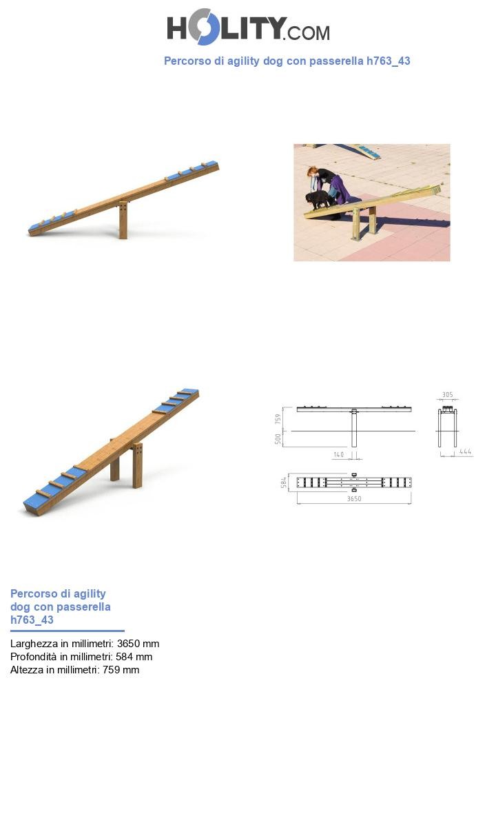 Percorso di agility dog con passerella h763_43