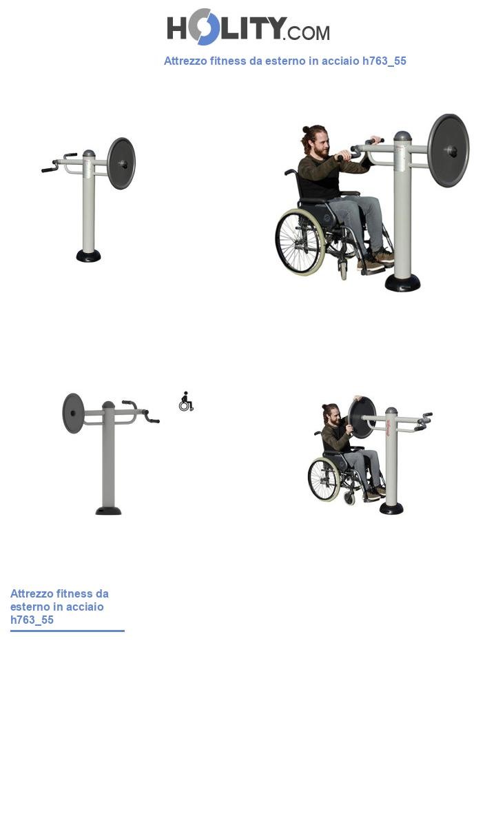 Attrezzo fitness da esterno in acciaio h763_55