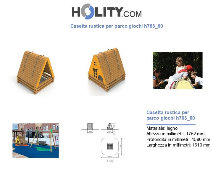 Casetta rustica per parco giochi h763_60