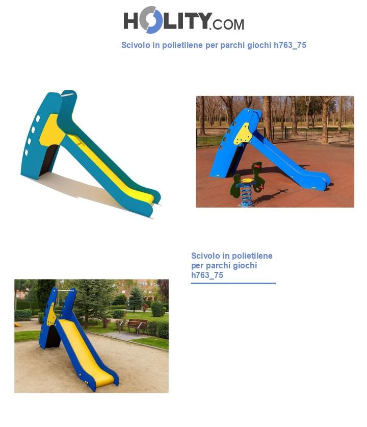Scivolo in polietilene per parchi giochi h763_75