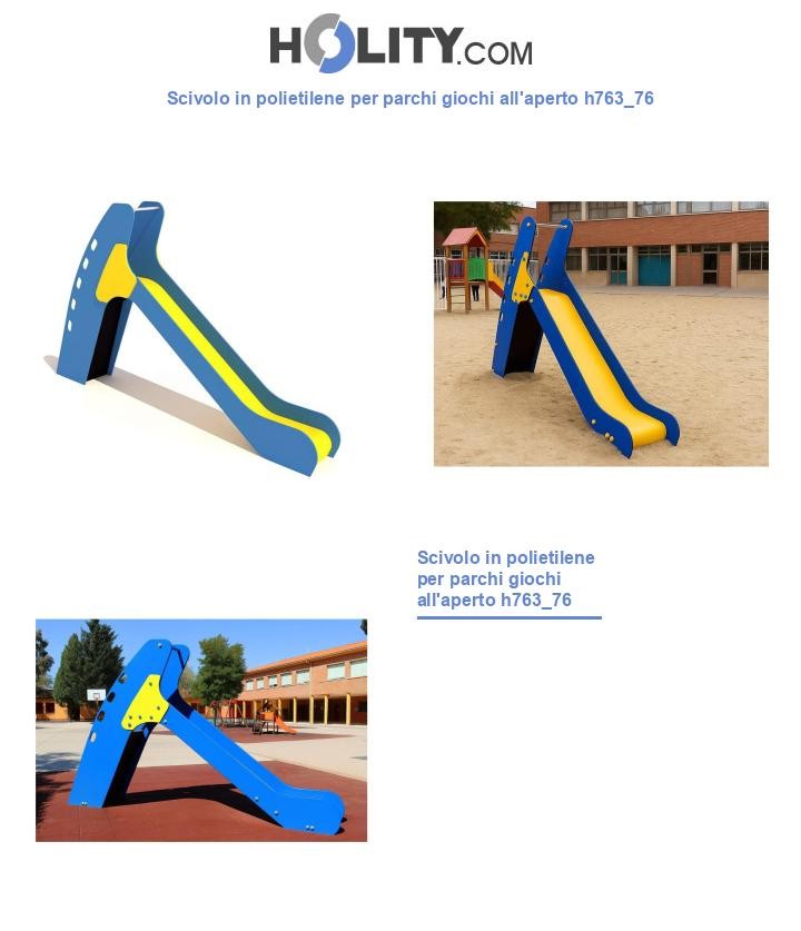 Scivolo in polietilene per parchi giochi all'aperto h763_76