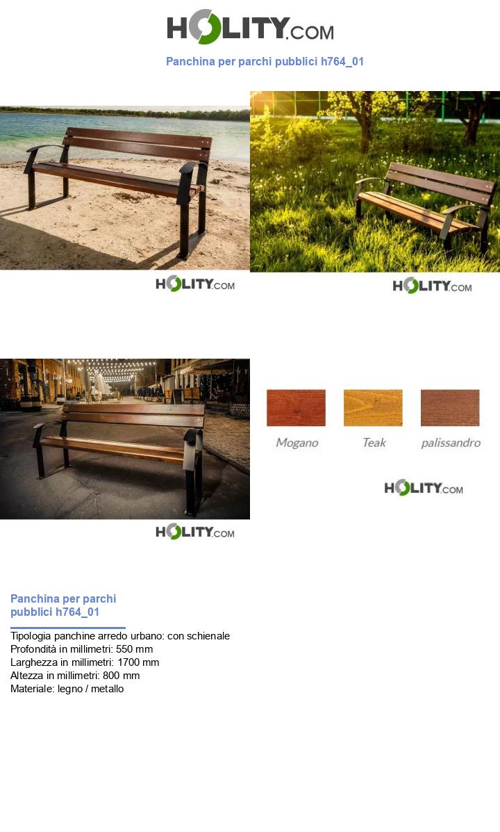 Panchina per parchi pubblici h764_01