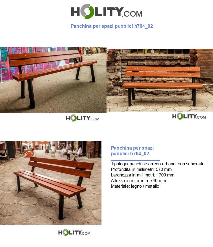 Panchina per spazi pubblici h764_02