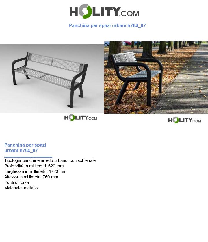 Panchina per spazi urbani h764_07