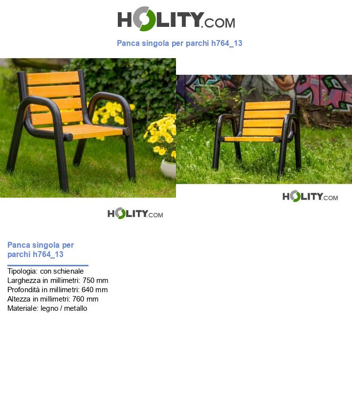 Panca singola per parchi h764_13