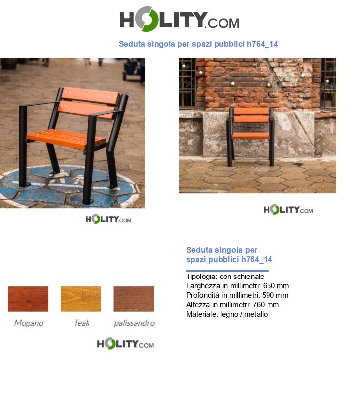 Seduta singola per spazi pubblici h764_14