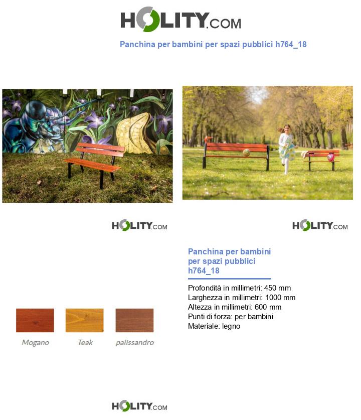 Panchina per bambini per spazi pubblici h764_18