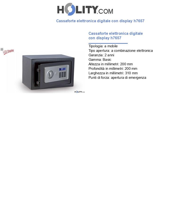 Cassaforte elettronica digitale con display h7657