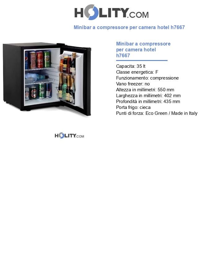 Minibar a compressore per camera hotel h7667