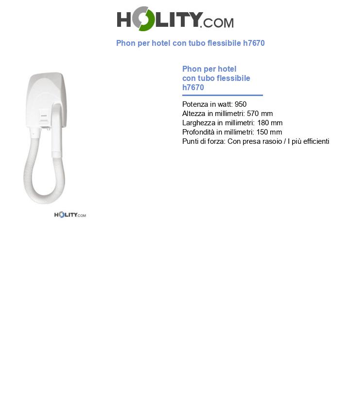Phon per hotel con tubo flessibile h7670