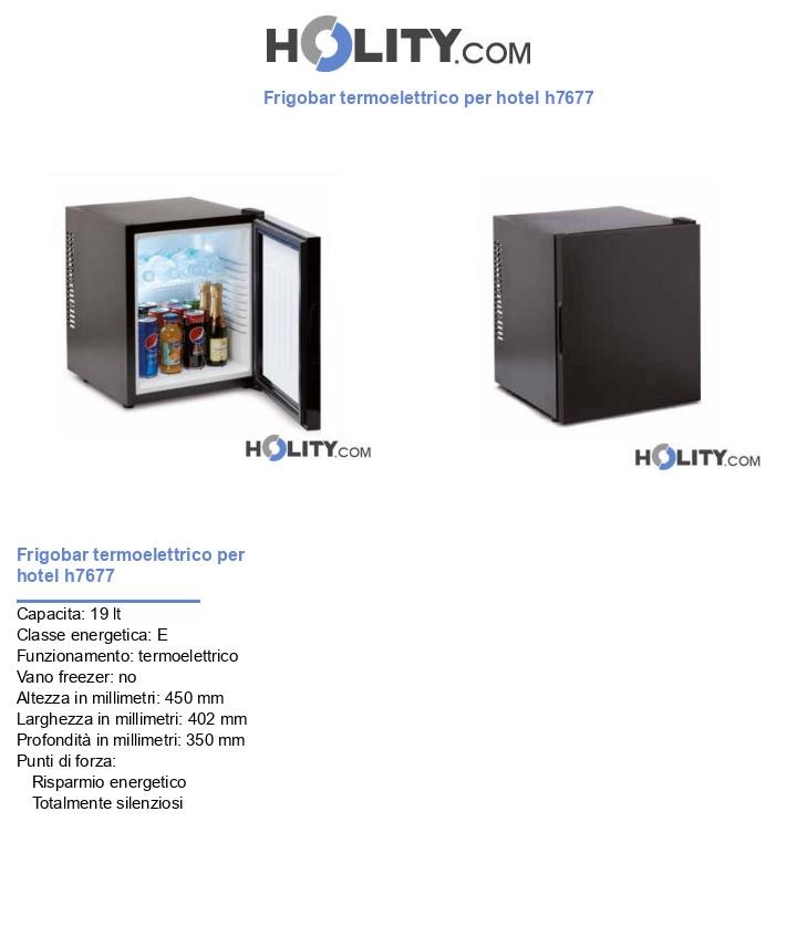 Frigobar termoelettrico per hotel h7677