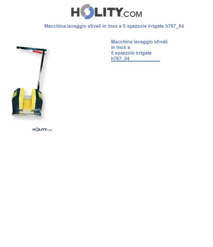 Macchina lavaggio stivali in inox a 5 spazzole irrigate h767_04