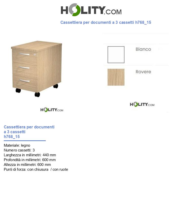 Cassettiera per documenti a 3 cassetti h768_15