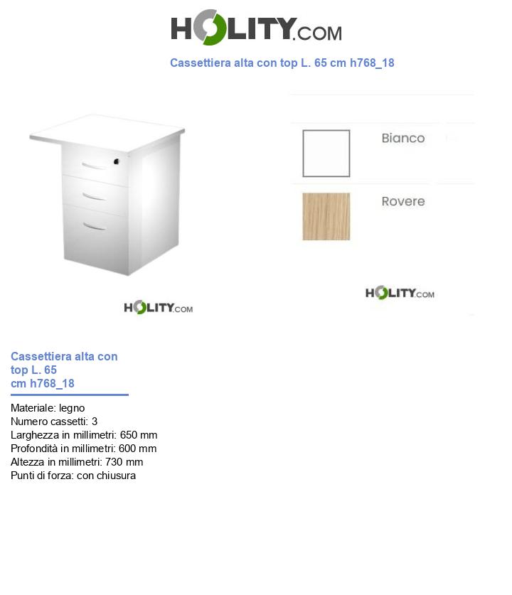 Cassettiera alta con top L. 65 cm h768_18