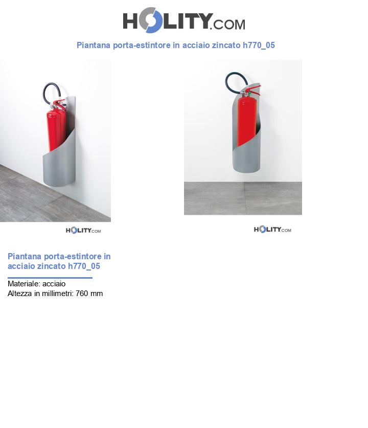 Piantana porta-estintore in acciaio zincato h770_05