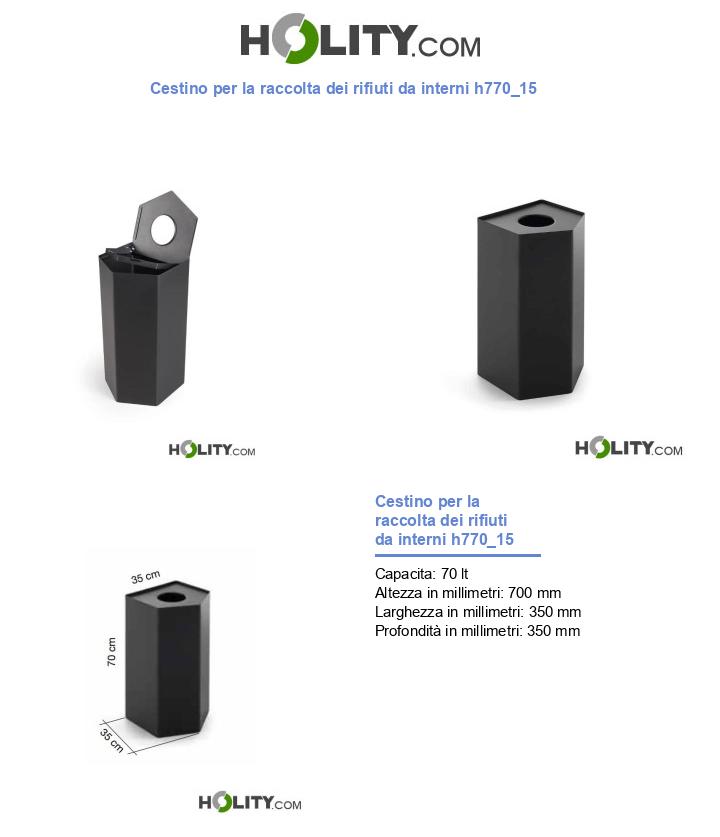 7H Seven House – Cestino Quadrato Con Coperchio 15 Litri, Resina Intrecciata, Manici E Ventilazione, Per Bagno O Camera