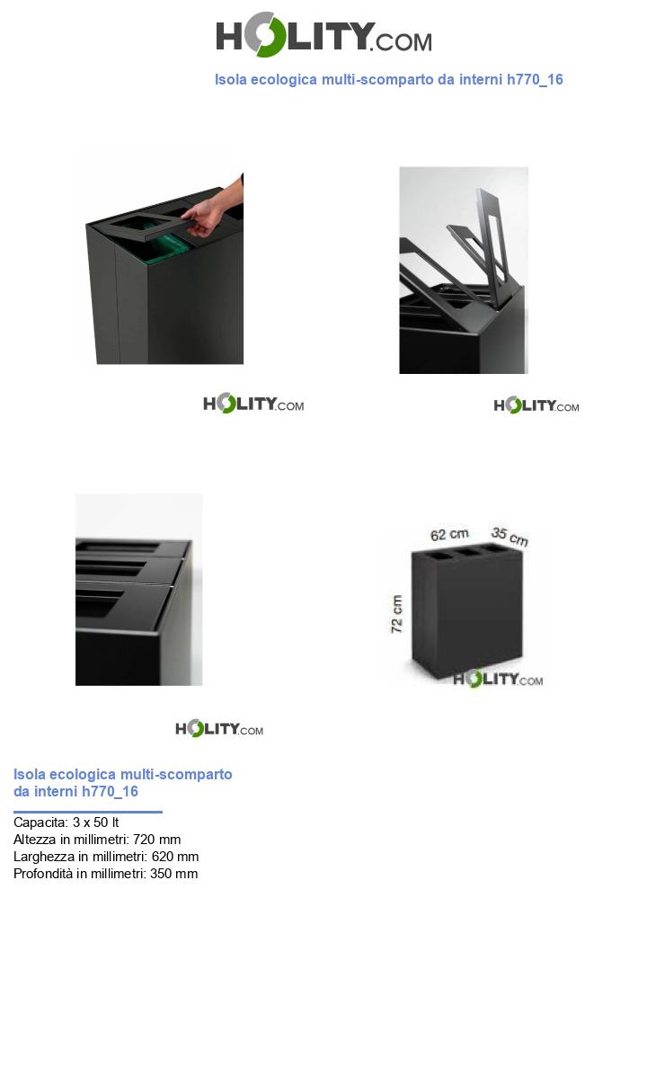 Isola ecologica multi-scomparto da interni h770_16