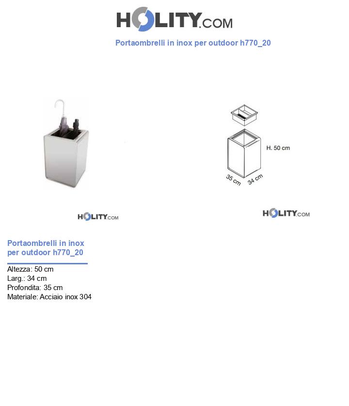 Portaombrelli in inox per outdoor h770_20
