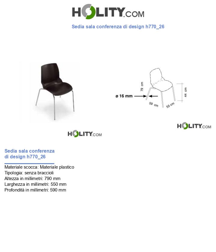 Sedia sala conferenza di design h770_26