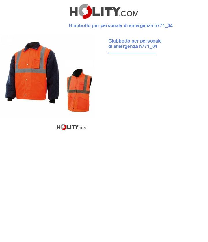 Giubbotto per personale di emergenza h771_04