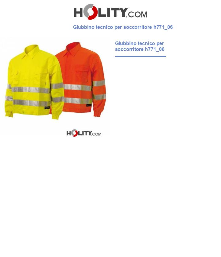 Giubbino tecnico per soccorritore h771_06