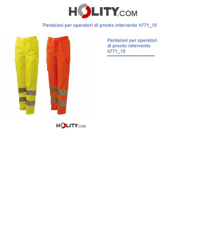Pantaloni per operatori di pronto intervento h771_10