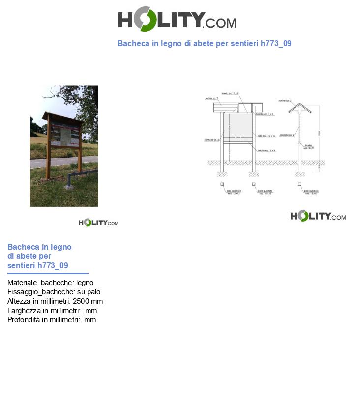 Bacheca in legno di abete per sentieri h773_09