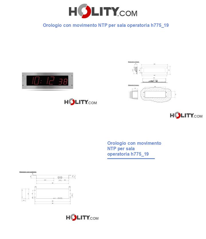 Orologio con movimento NTP per sala operatoria h775_19