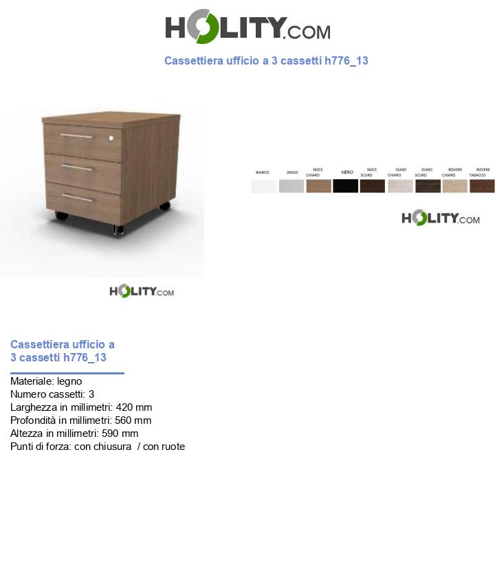Cassettiera ufficio a 3 cassetti h776_13