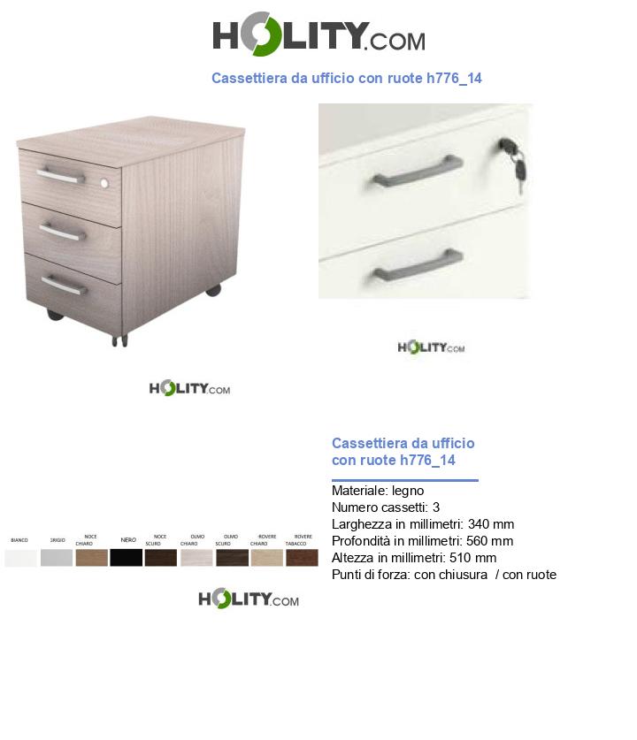 Cassettiera da ufficio con ruote h776_14