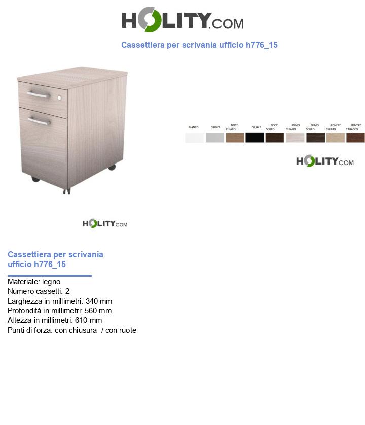 Cassettiera per scrivania ufficio h776_15