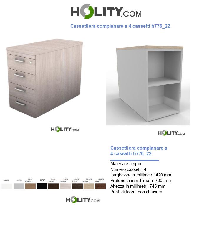 Cassettiera complanare a 4 cassetti h776_22