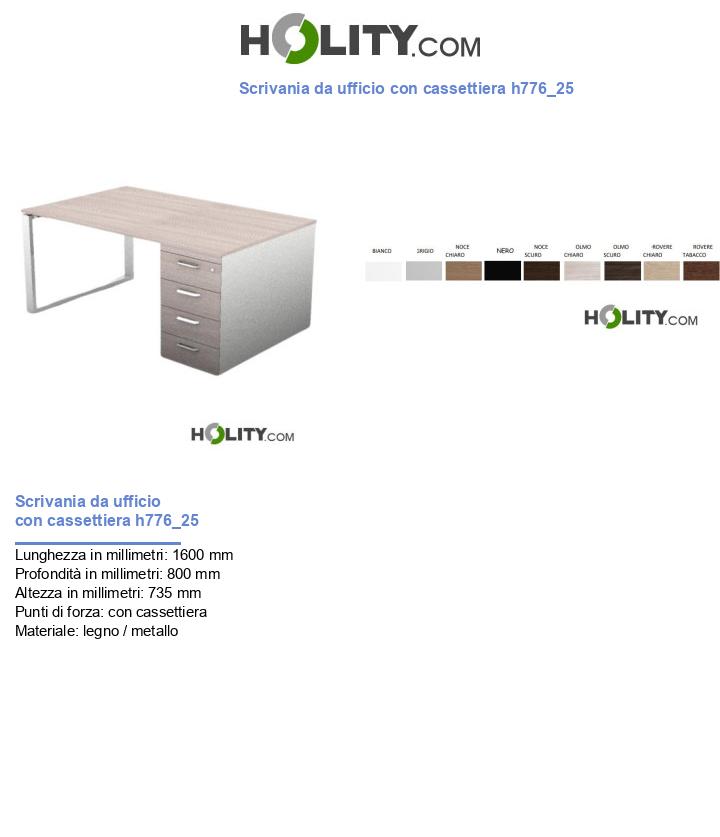 Scrivania da ufficio con cassettiera h776_25