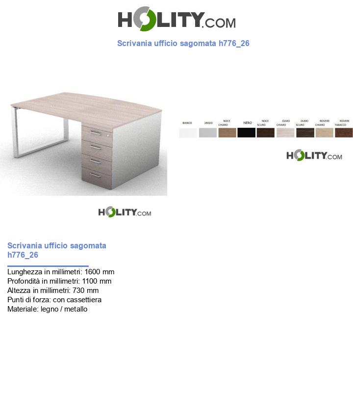 Scrivania ufficio sagomata h776_26