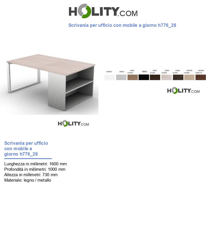 Scrivania per ufficio con mobile a giorno h776_28