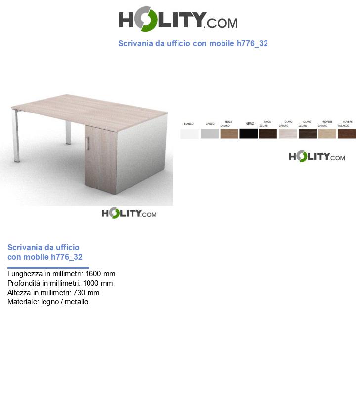 Scrivania da ufficio con mobile h776_32