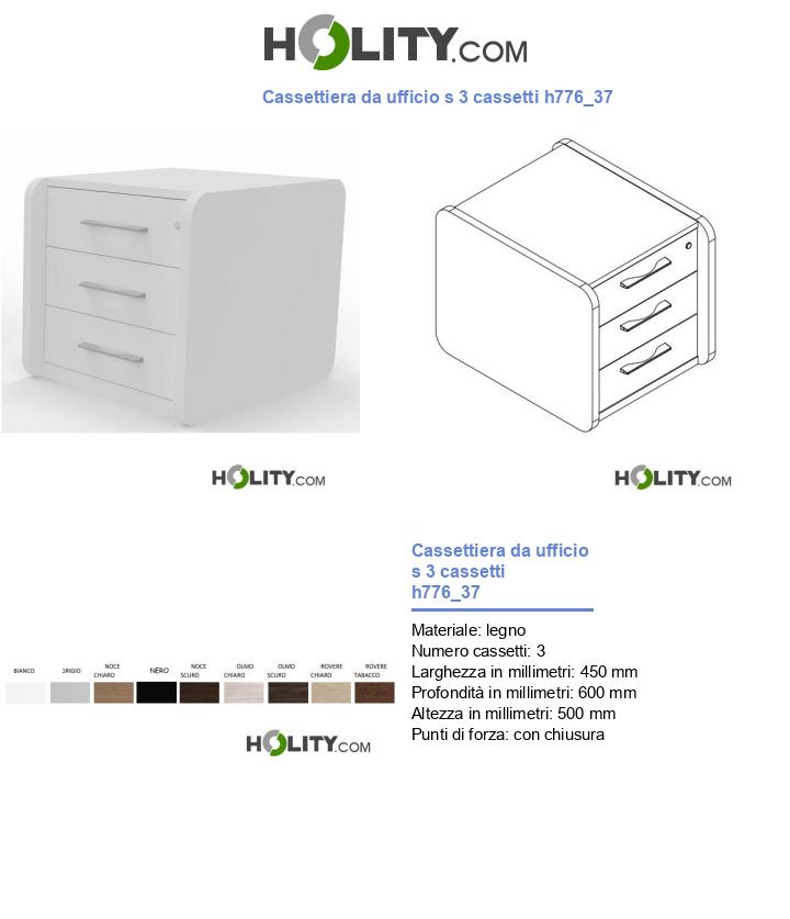 Cassettiera da ufficio s 3 cassetti h776_37