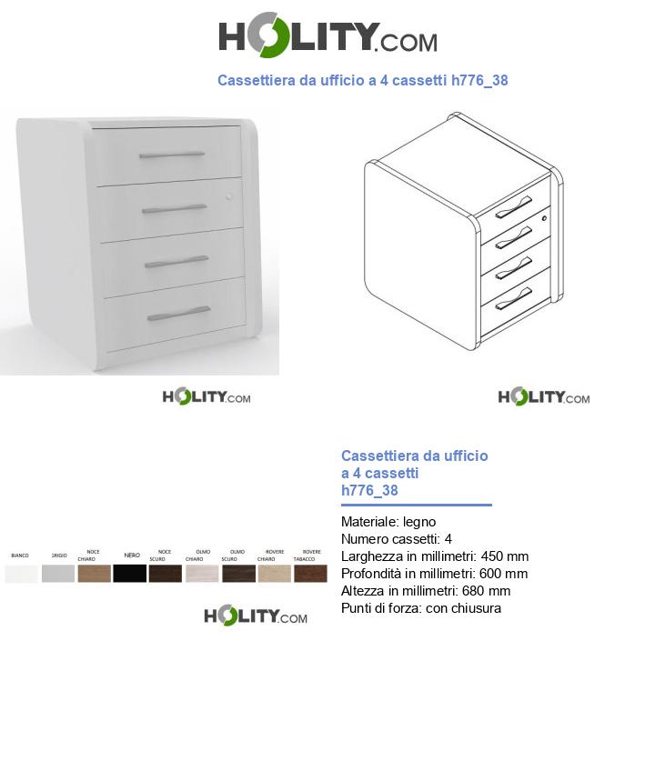 Cassettiera da ufficio a 4 cassetti h776_38