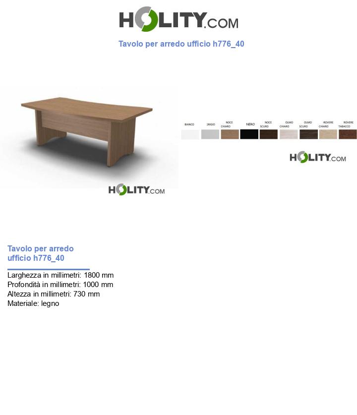 Tavolo per arredo ufficio h776_40