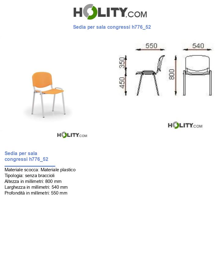 Sedia per sala congressi h776_52