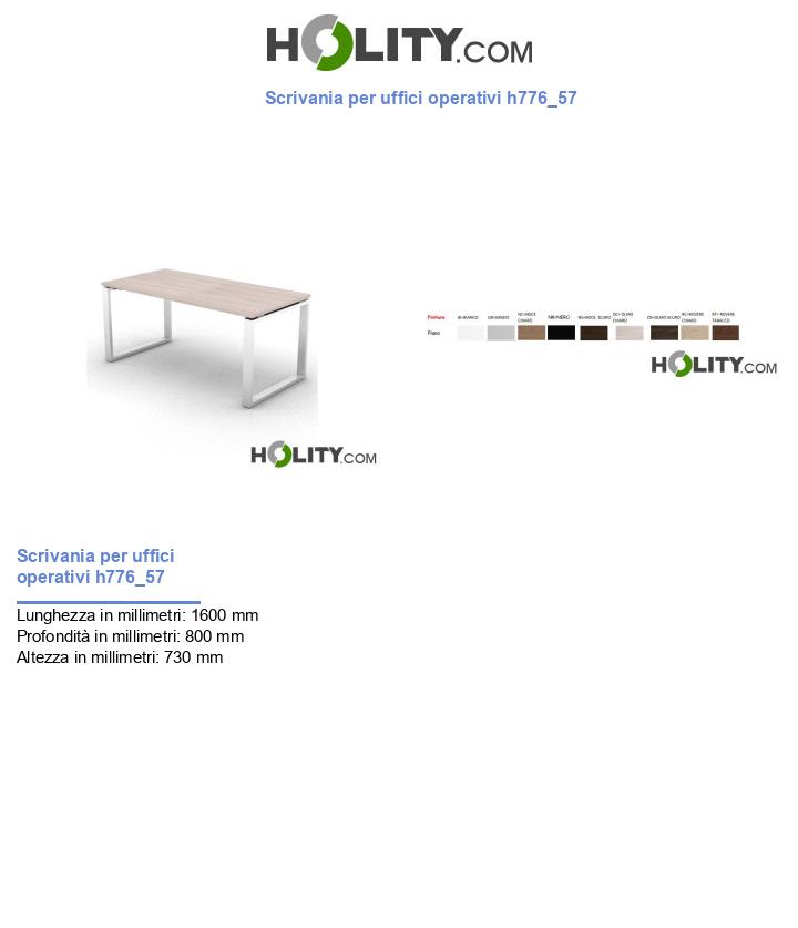 Scrivania per uffici operativi h776_57