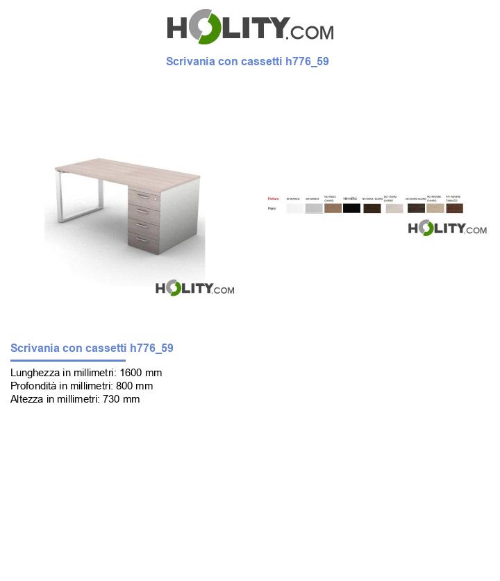 Scrivania con cassetti h776_59