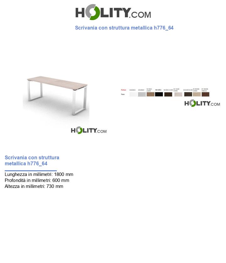 Scrivania con struttura metallica h776_64