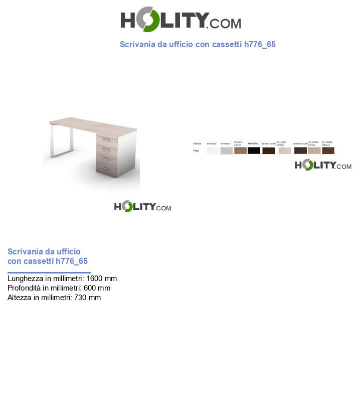 Scrivania da ufficio con cassetti h776_65