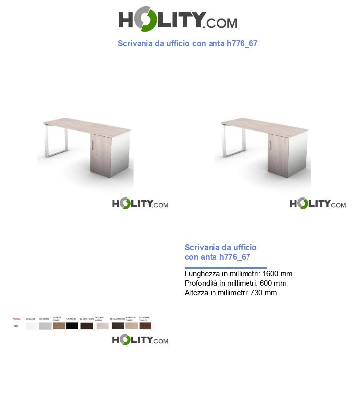 Scrivania da ufficio con anta h776_67