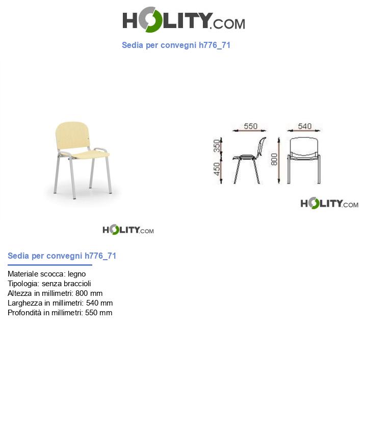 Sedia per convegni h776_71